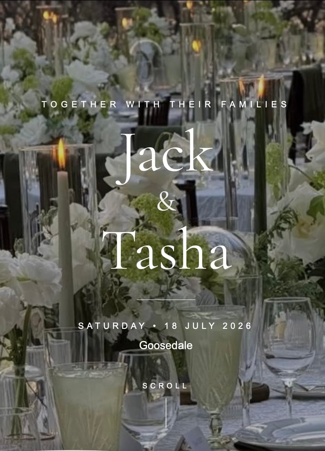 Jack and Tasha civil ceremony website